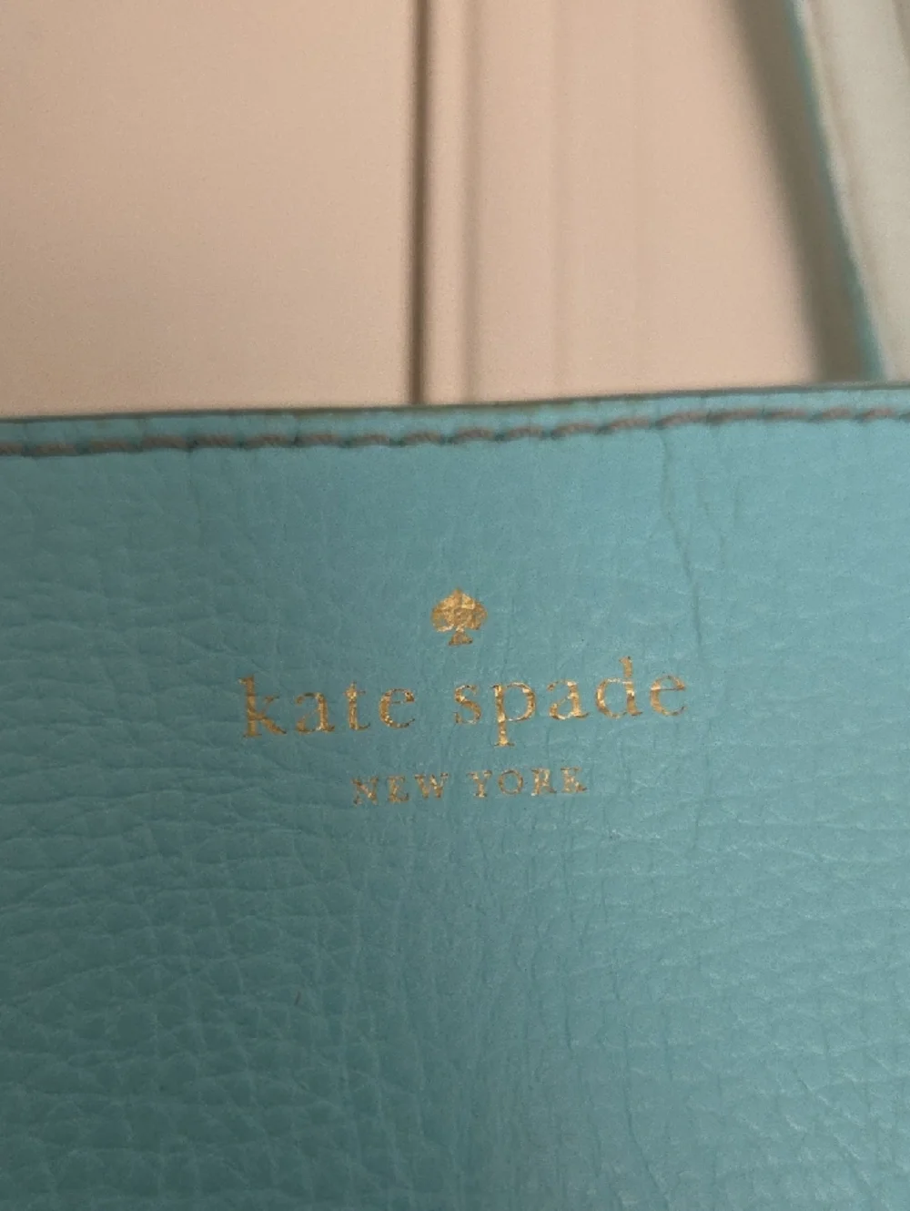 kate spade aqua studded leather tote